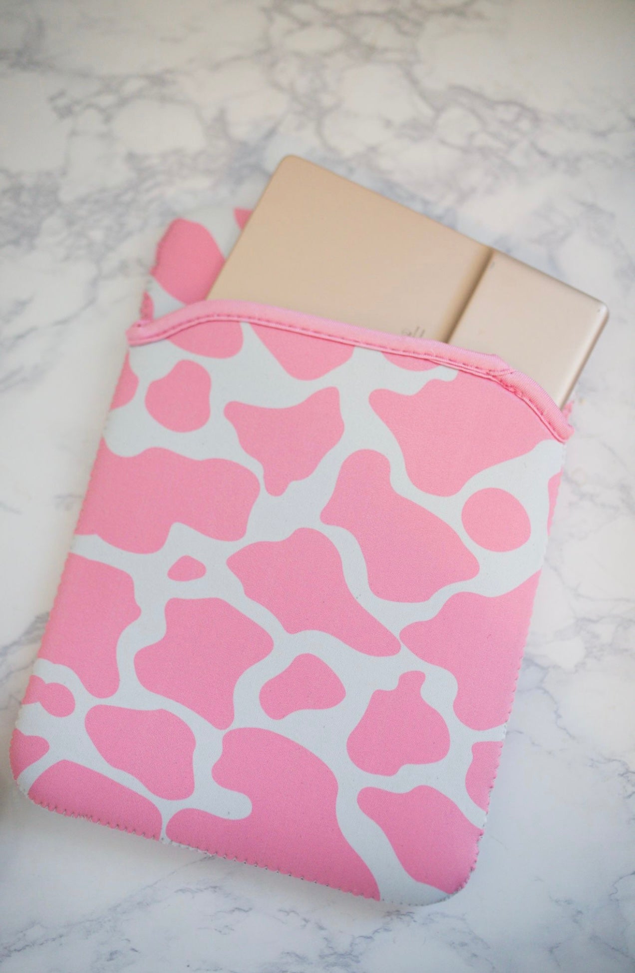 Pink Cowhide iPad Case