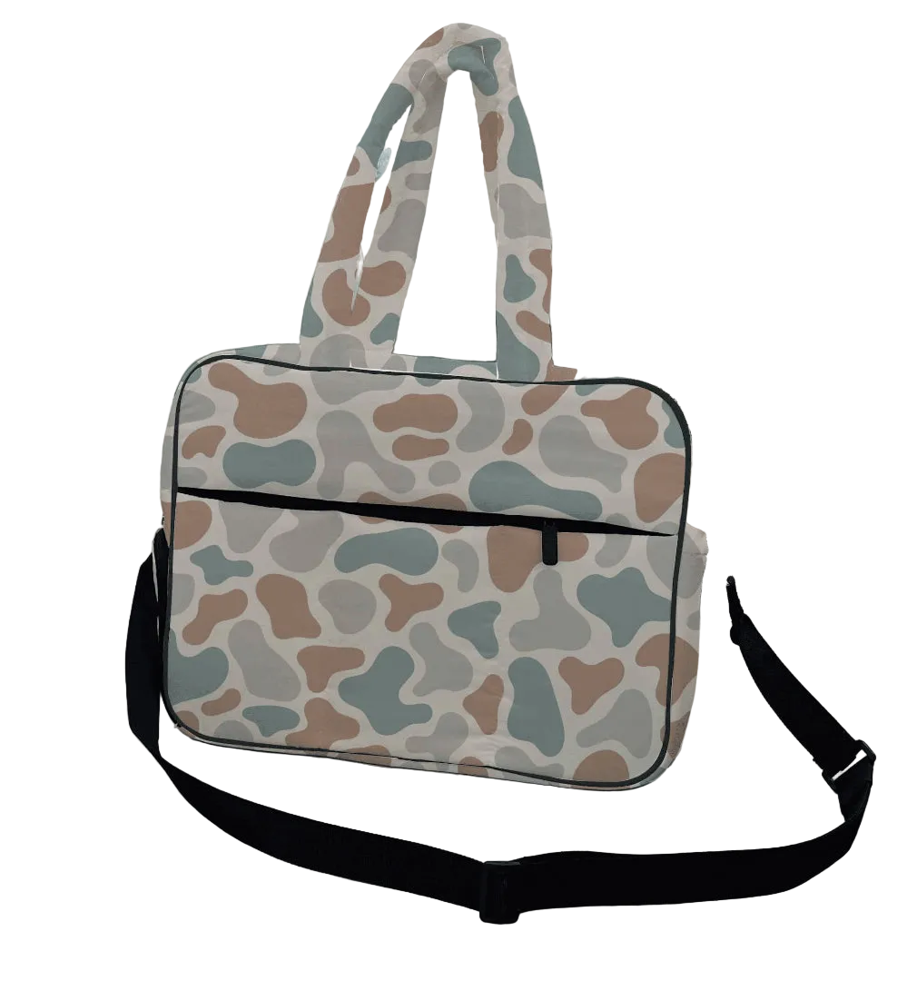 Puffer Duffel Bag in Camo