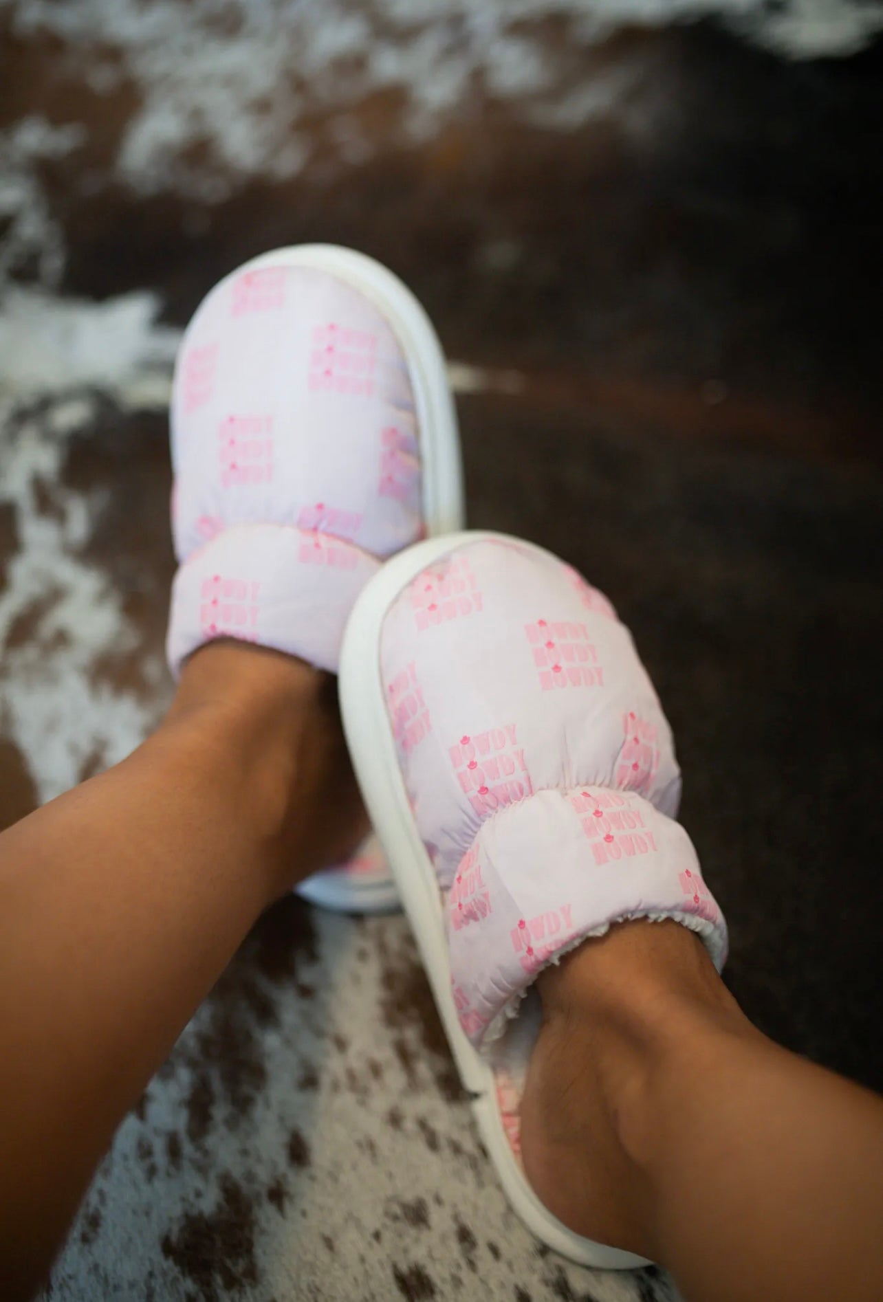 Pink Howdy Slippers