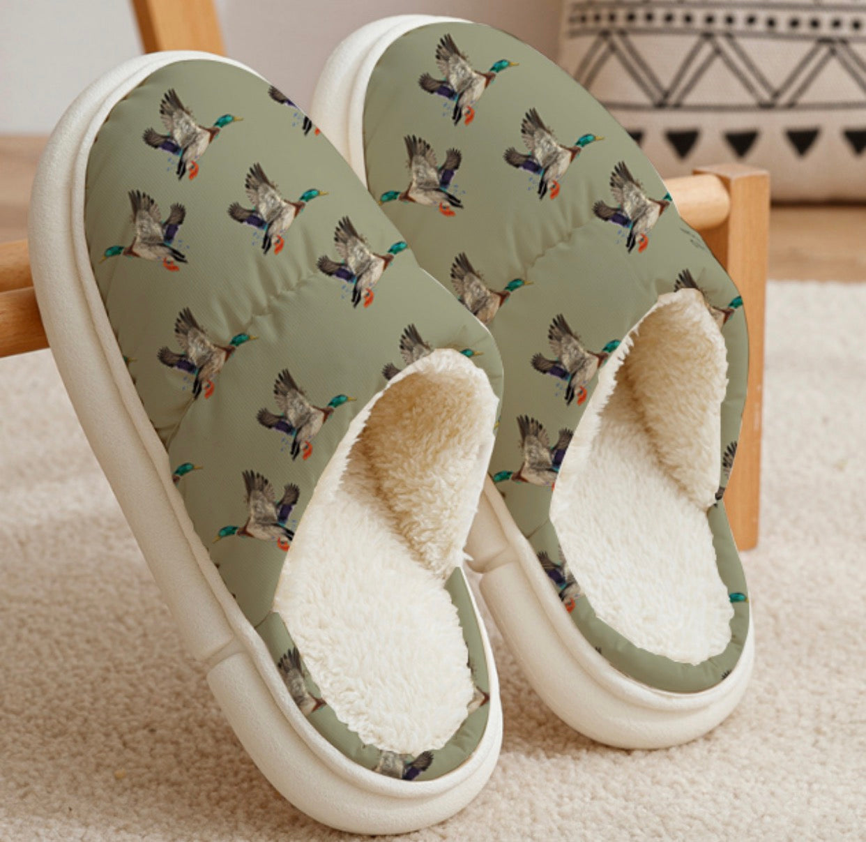 Green Duck Slippers
