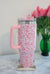 Pink Leopard Tumbler with Handle