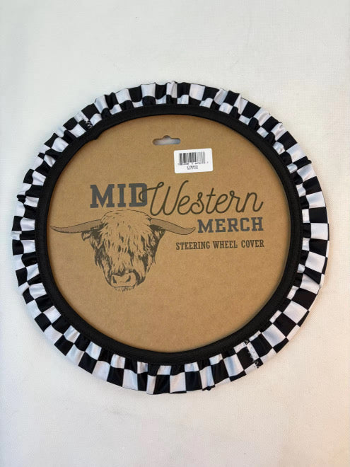 Checkerboard Steering Wheel Cover