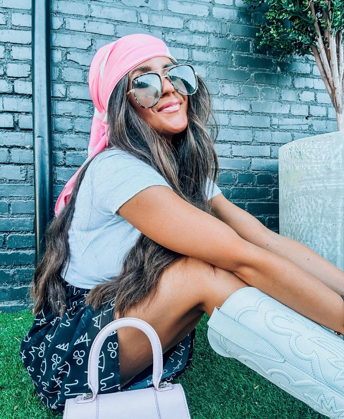 Pink Cowhide Wild Rags