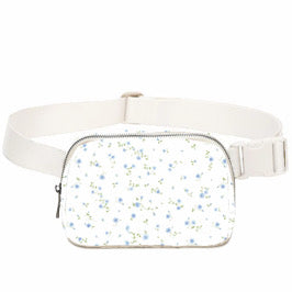 Blue Floral Crossbody Bag