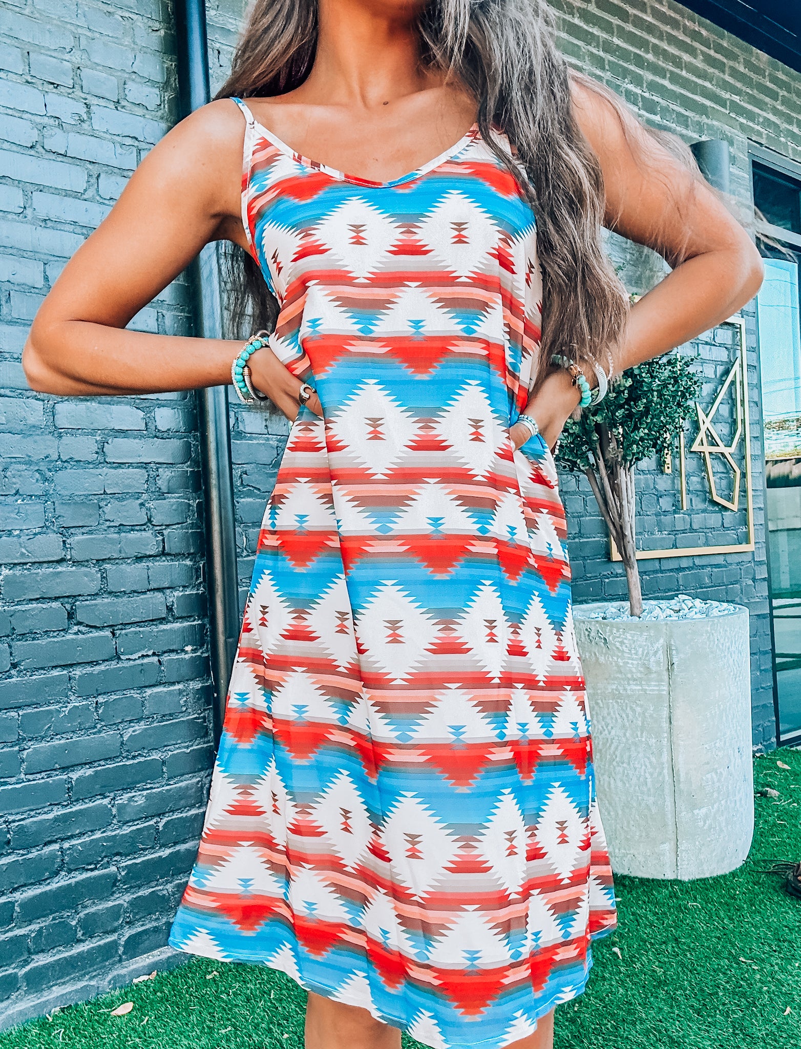 Aztec Tank Dress - Front Porch Wholesale Aztec Tank Dress - Front Porch Wholesale