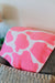 Pink Cowhide Throw Blanket