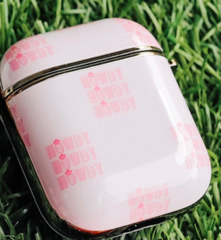 Pink Howdy Airpod Case