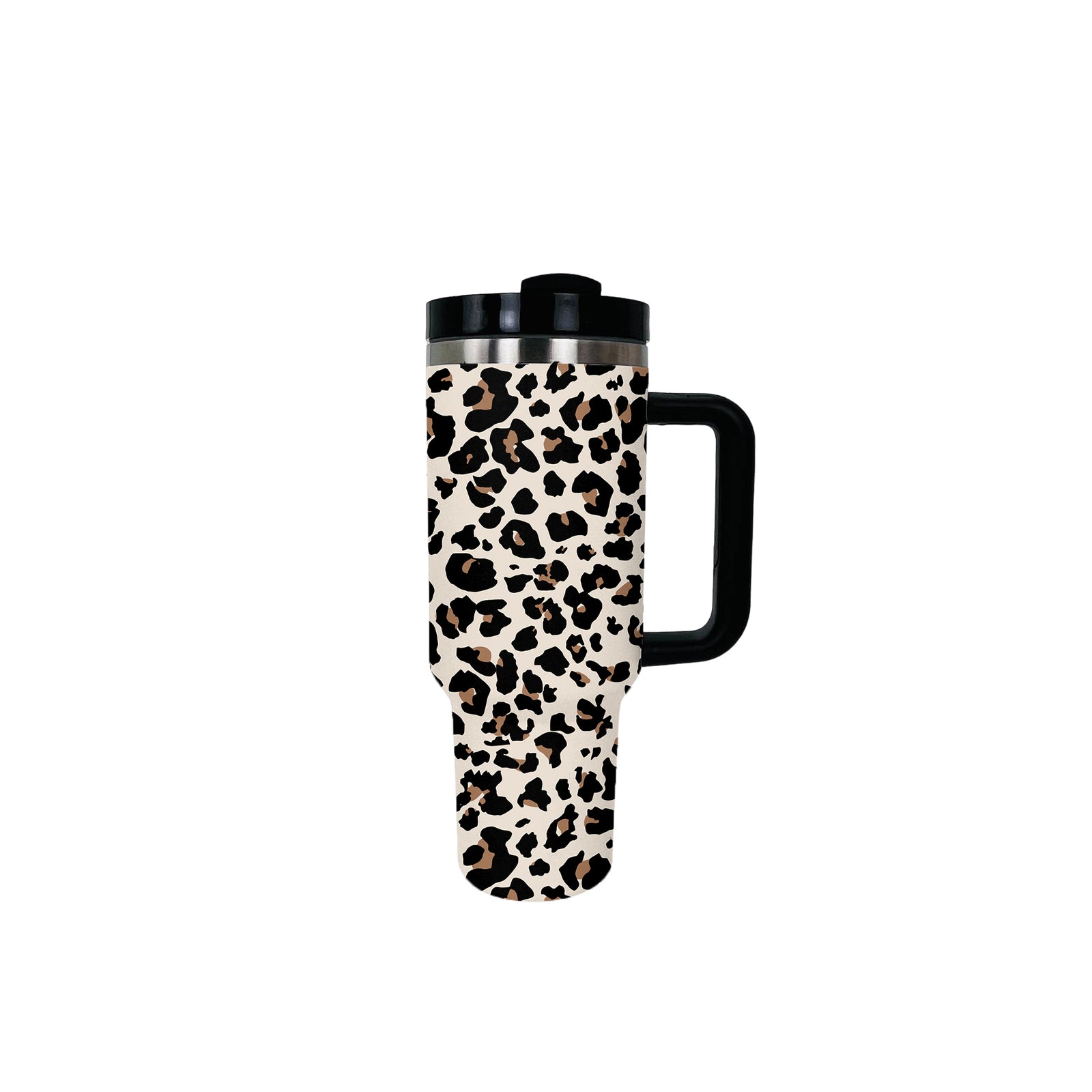 Leopard Tumbler with Handle