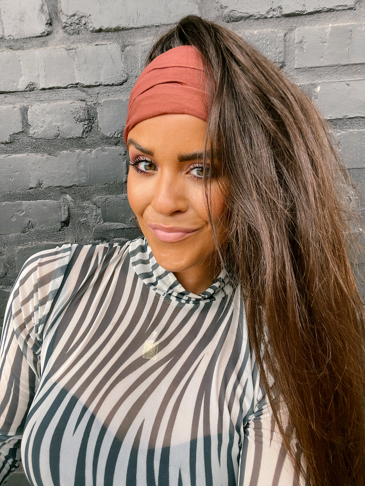 Solid Rust Stretchy Wrap