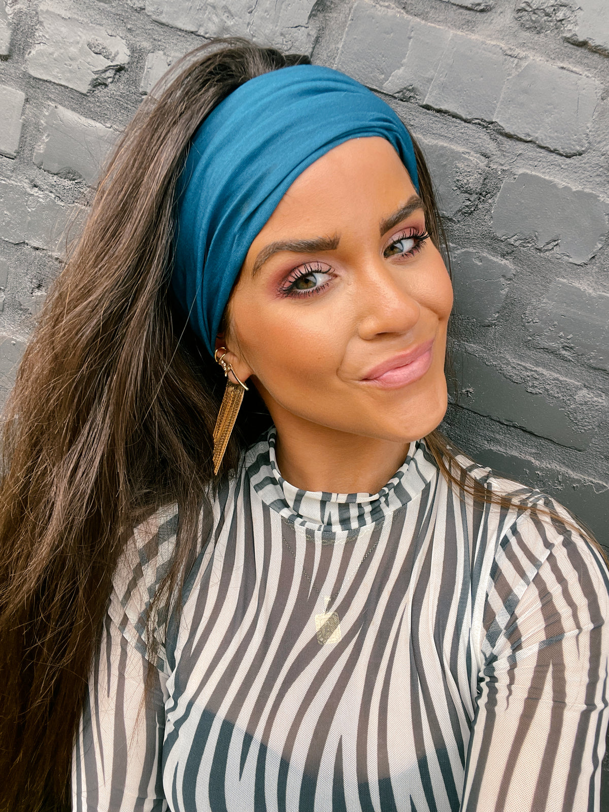 Solid Turquoise Stretchy Wrap