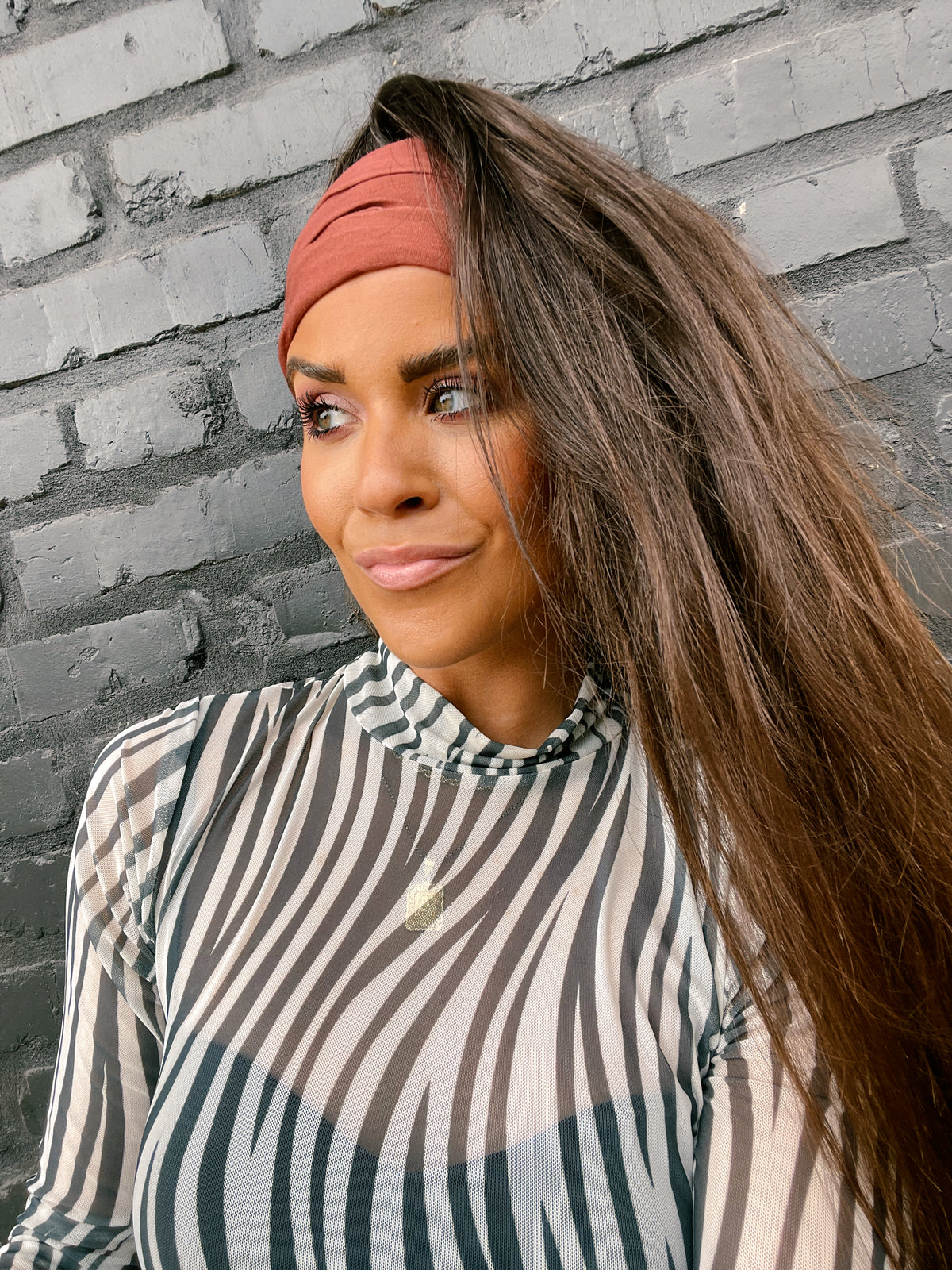 Solid Rust Stretchy Wrap