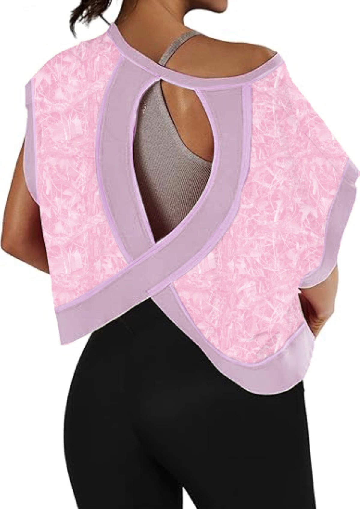 Pink Camo Cross-Back Shirt