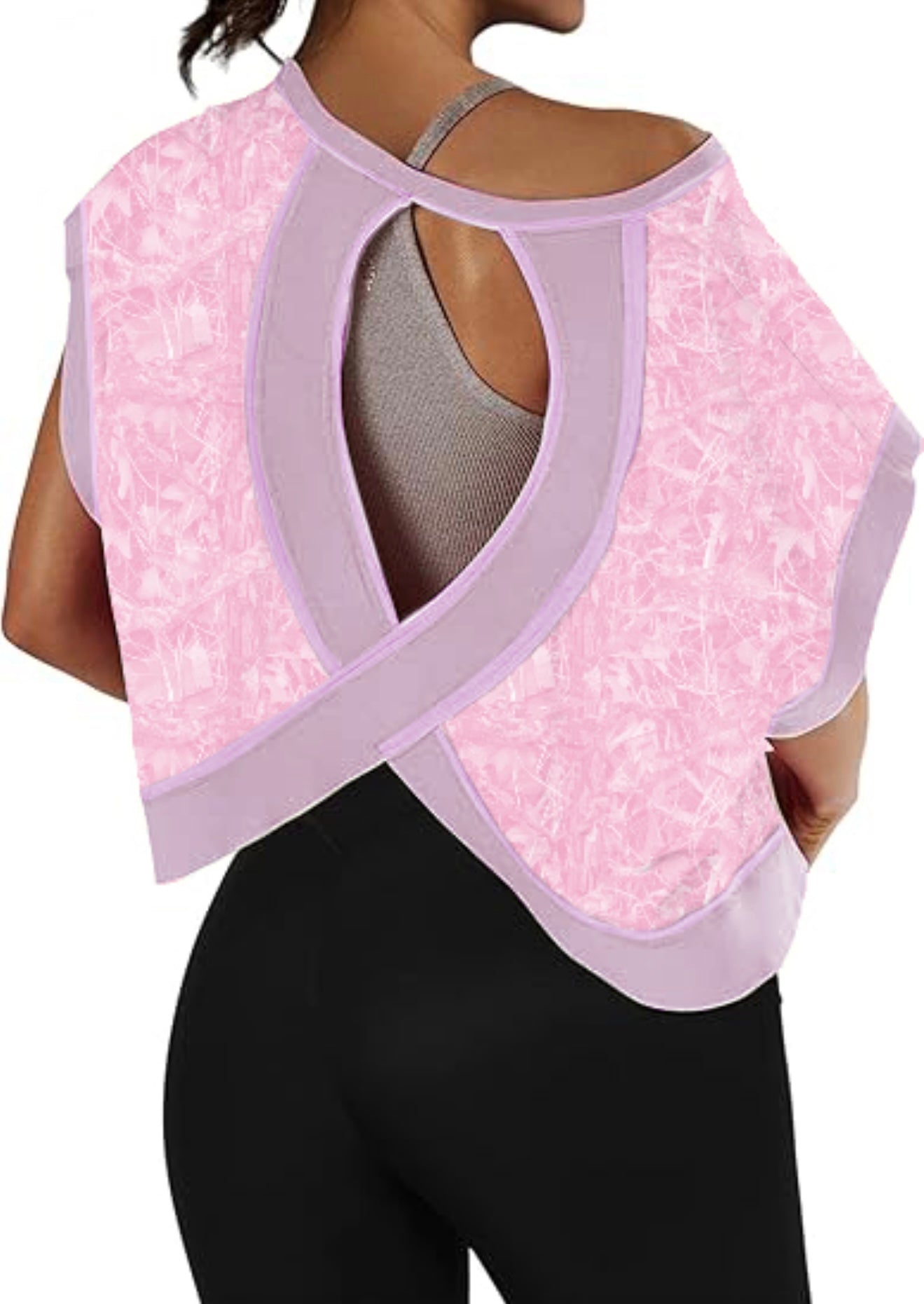 Pink Camo Cross-Back Shirt