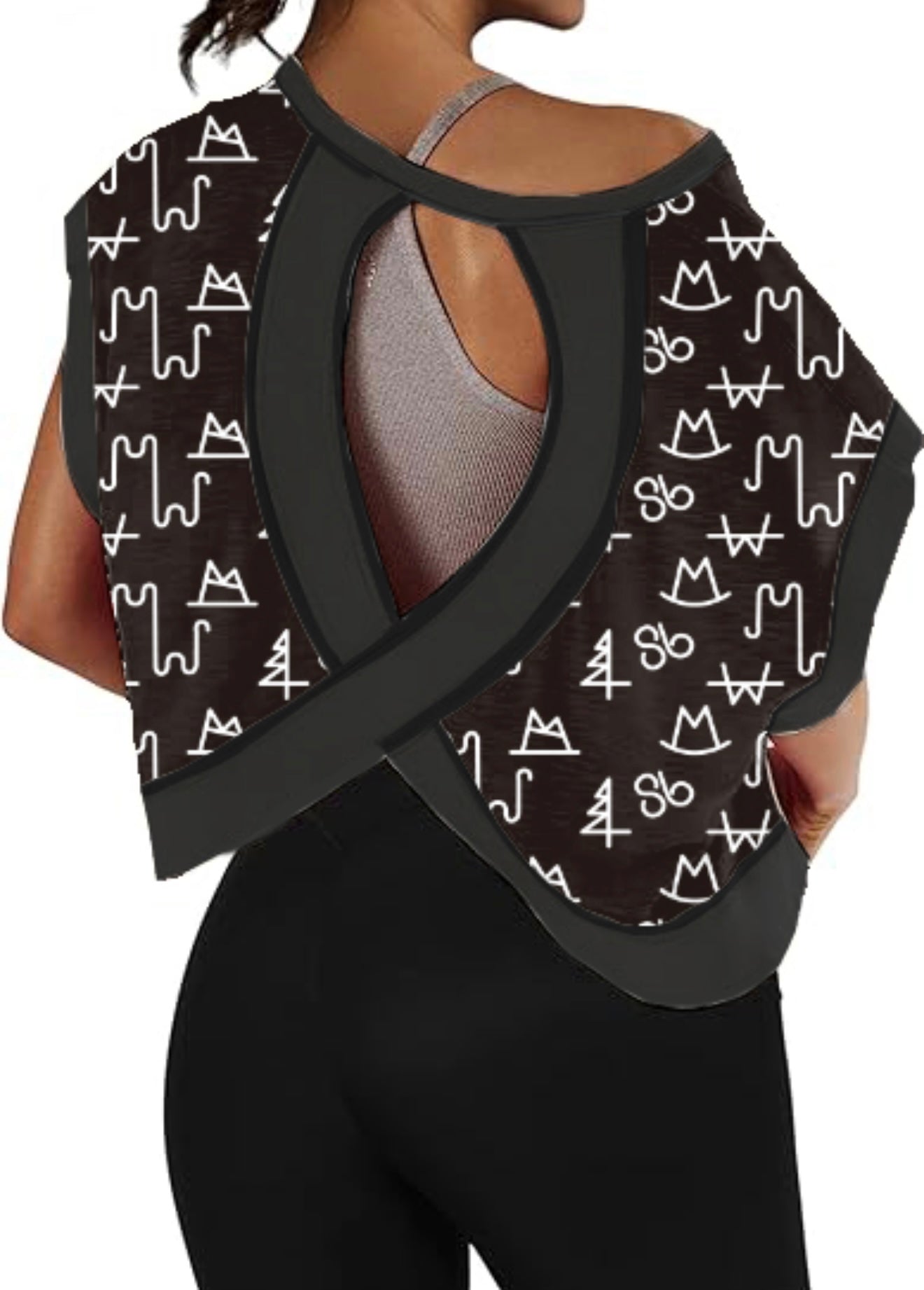 Black Brand Cross-Back Shirt