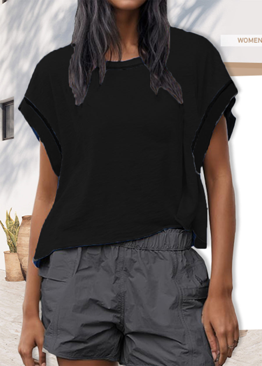 Black Cross-Back Shirt