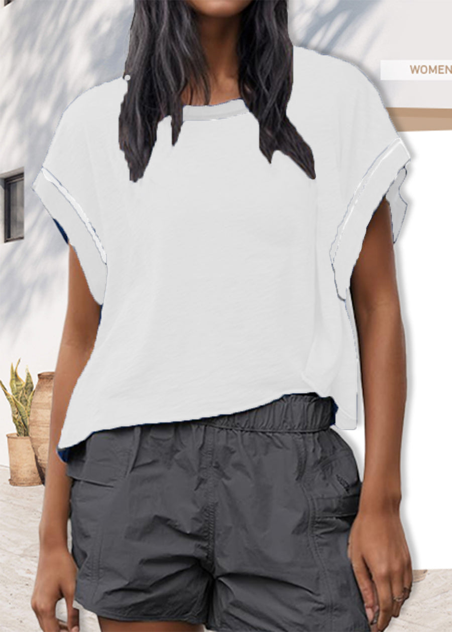 White Cross-Back Shirt