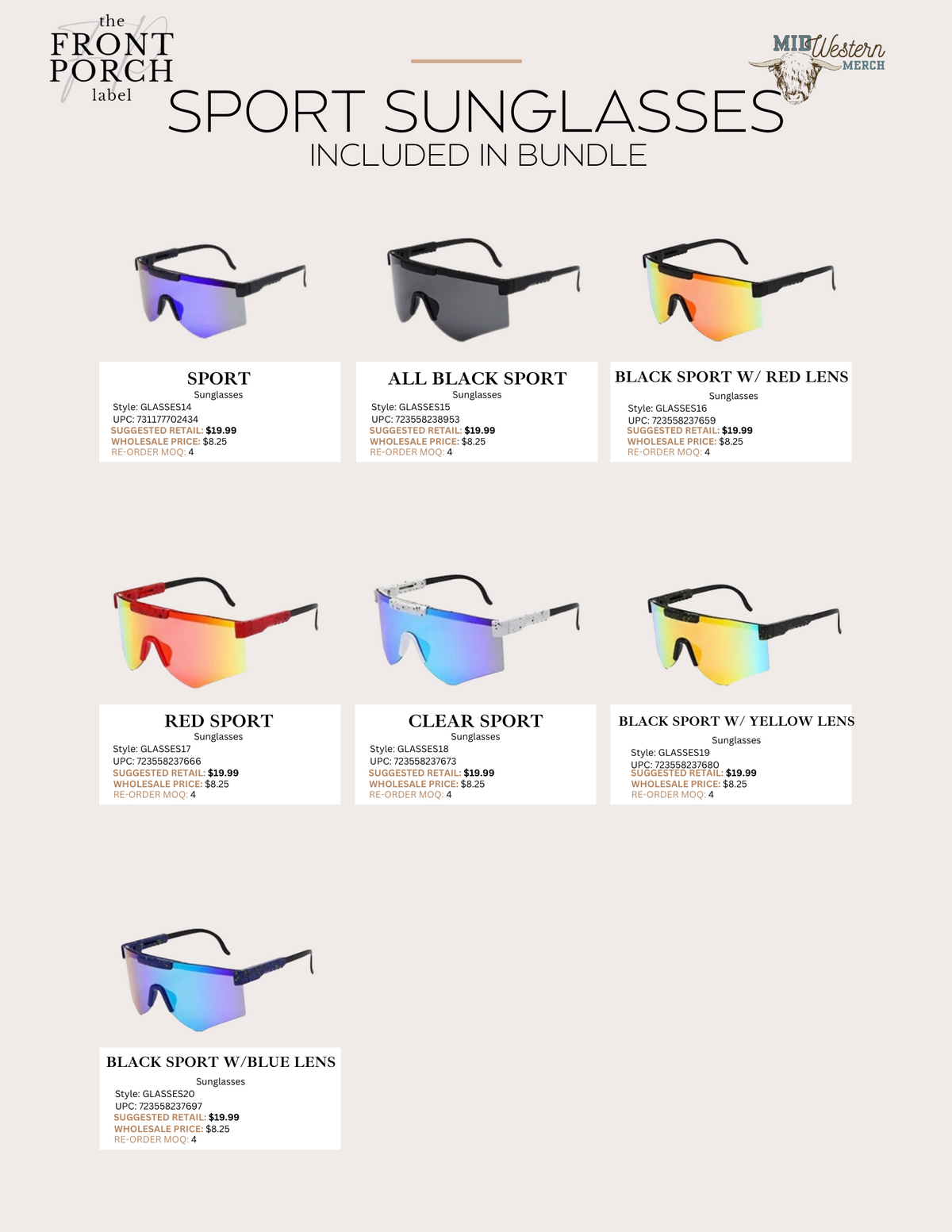 Sport Sunglasses Bundle