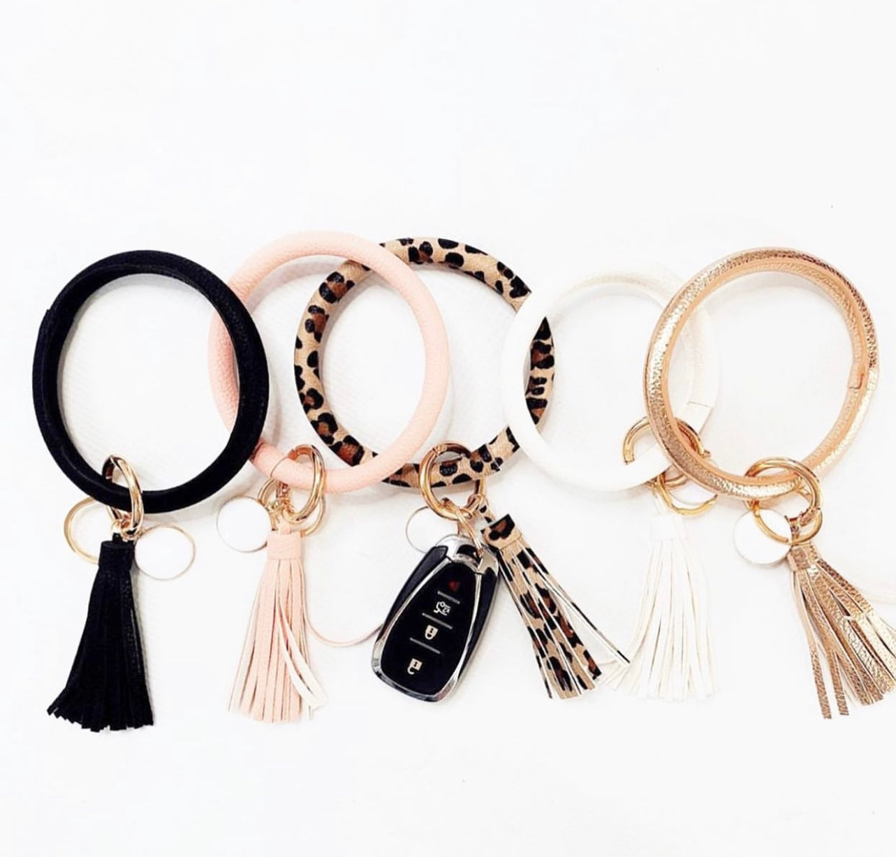 Pink & Black Cowboy Hat Keychain - Front Porch Boutique, LLC.