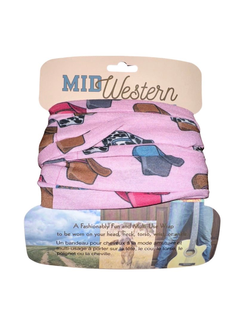 Pink Cowboy Hat Stretchy Wrap