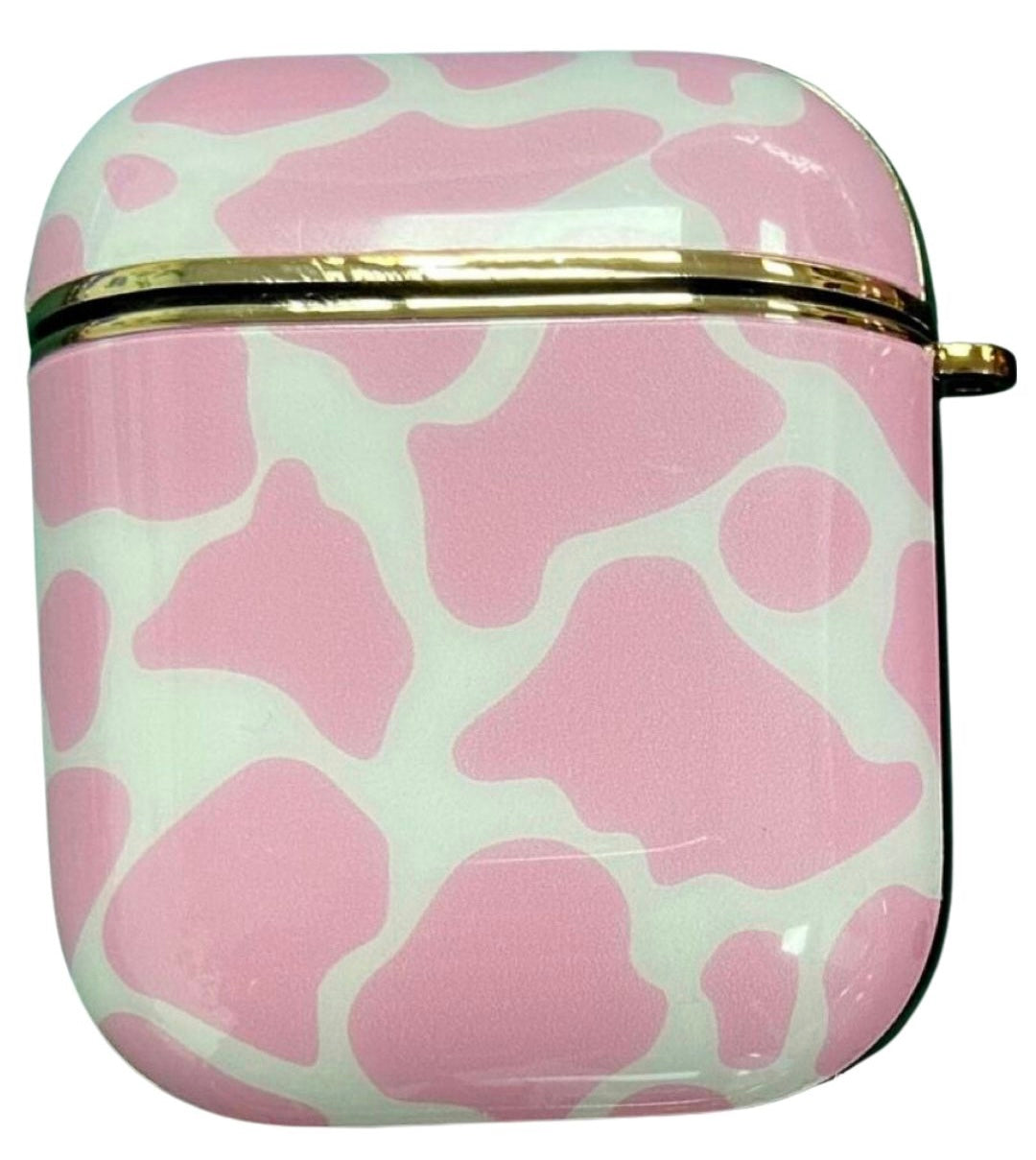 Pink Cowhide Airpod Case