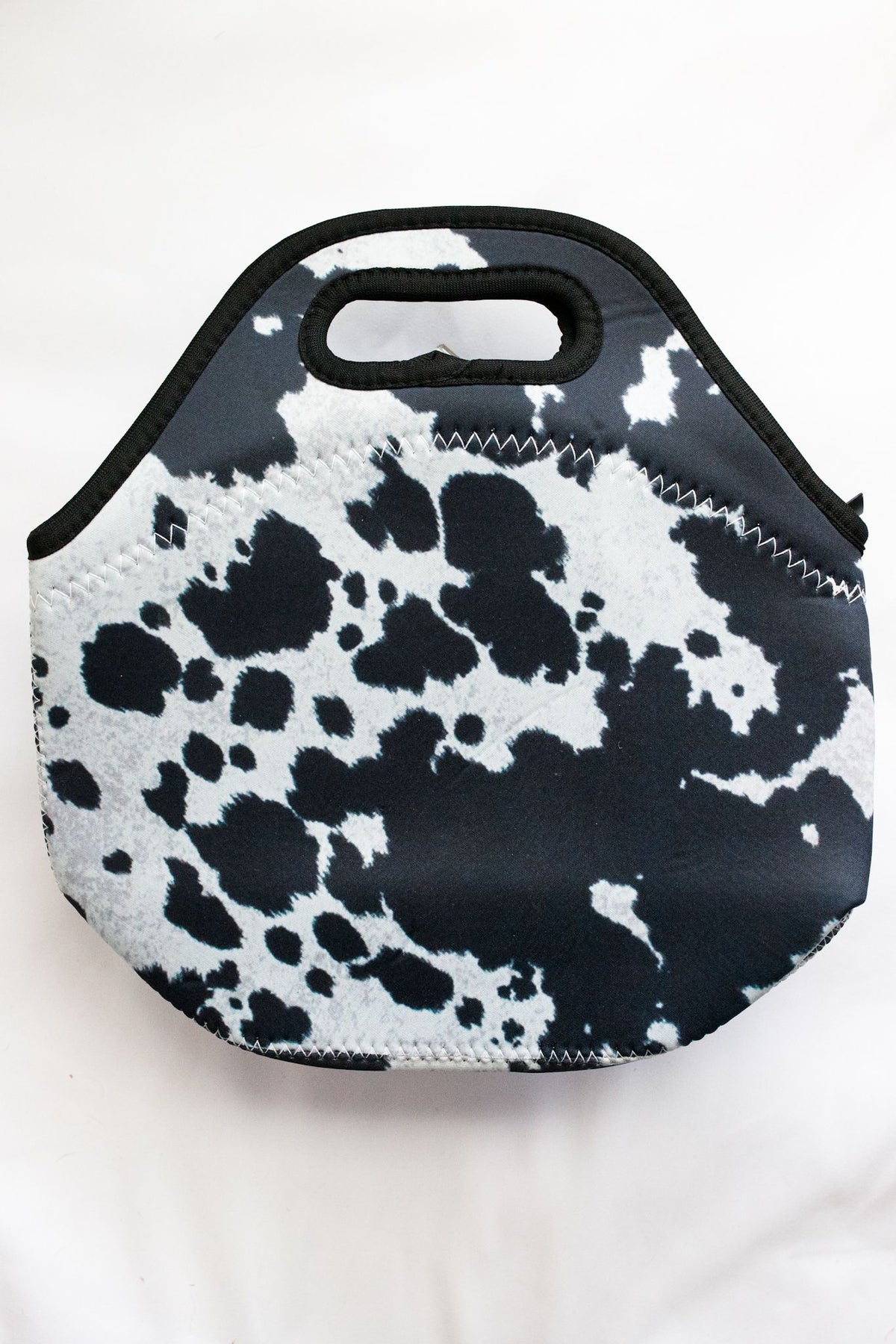 Black Cowhide Lunch Tote
