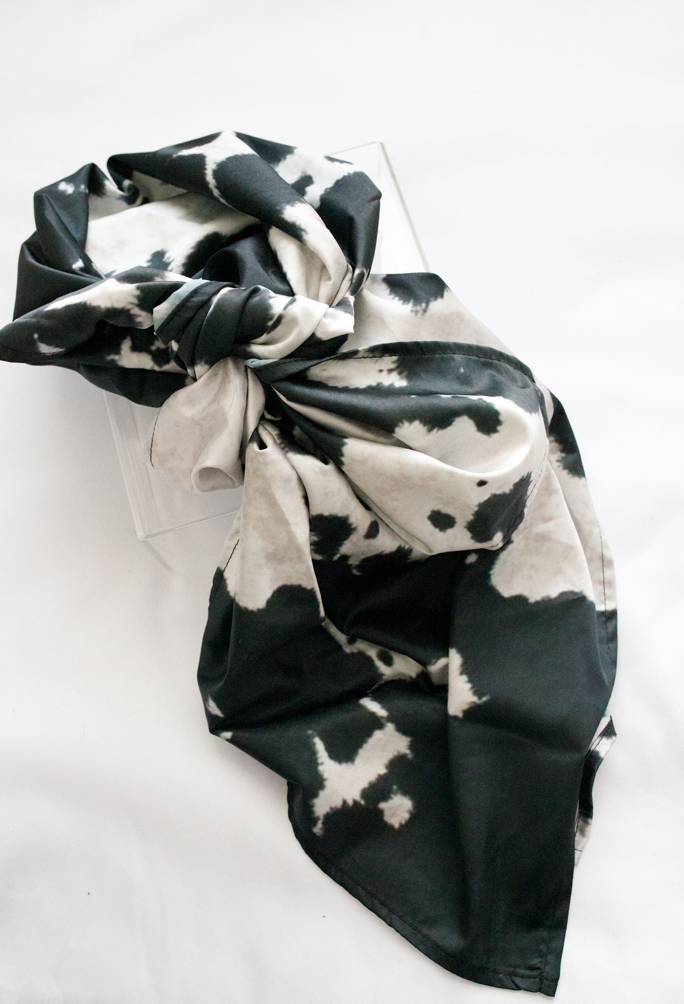 Black Cow Print Wild Rags