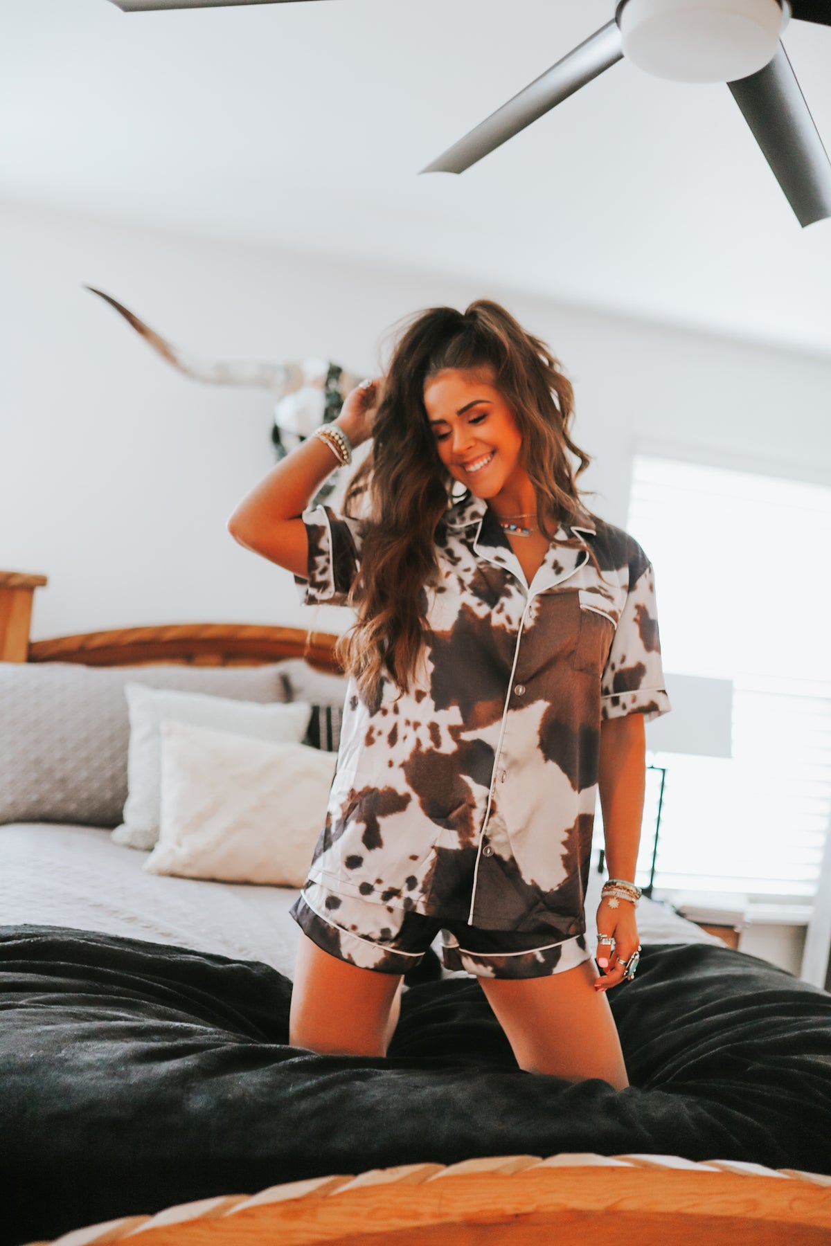 Brown Cowhide Pajama