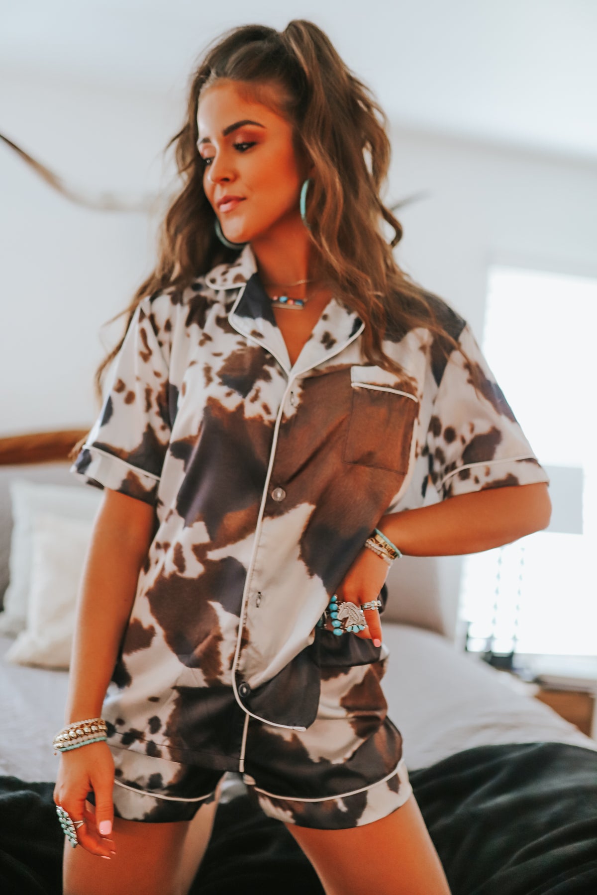 Brown Cowhide Pajama