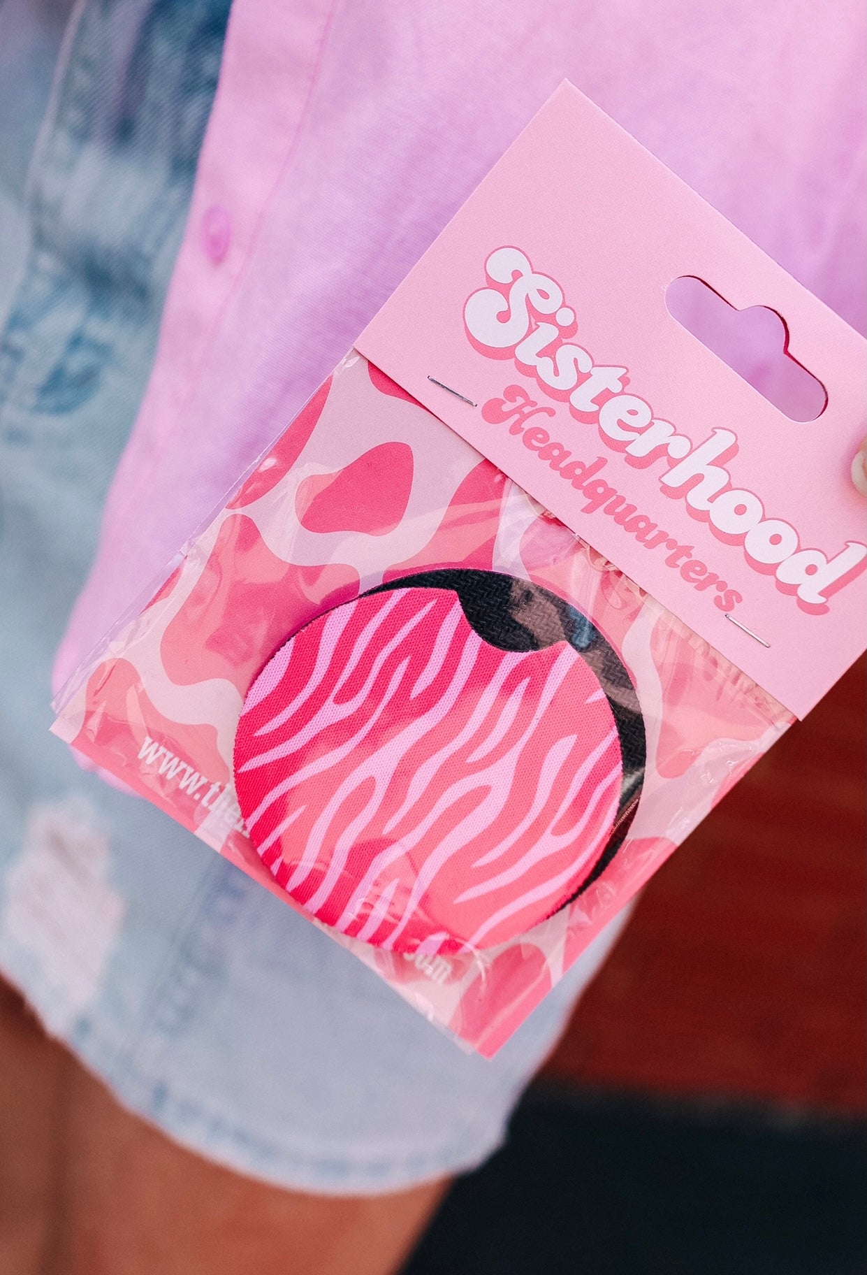 Zebra Car Coasters 2-Pack