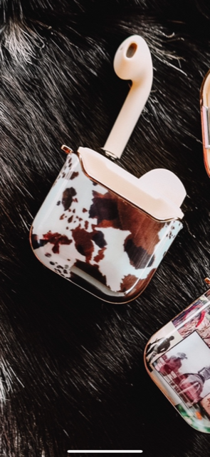 Brown Cowhide Airpod Case
