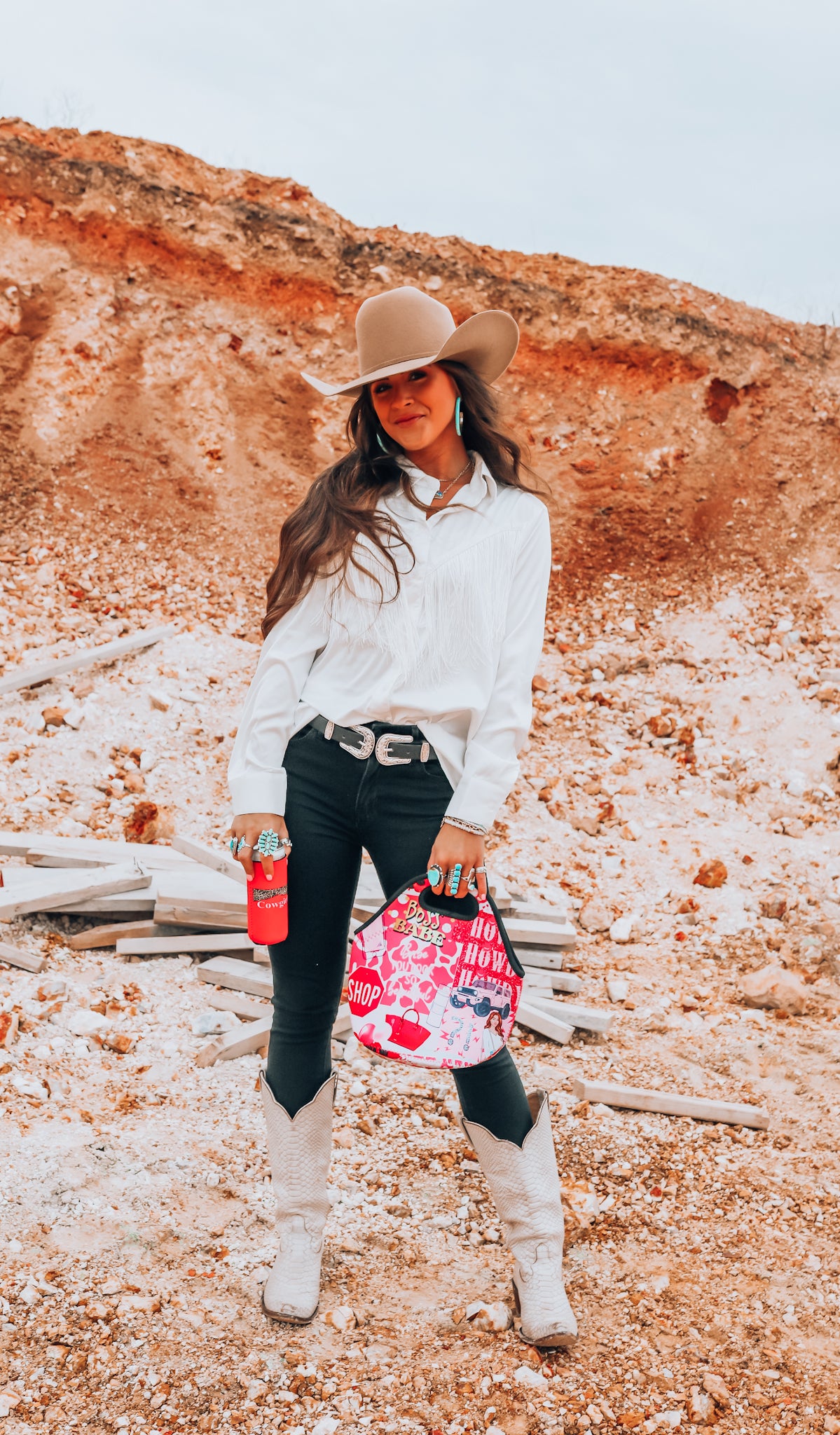 Pink Cowgirls/Cowboys Tall Coozie 2-Pack