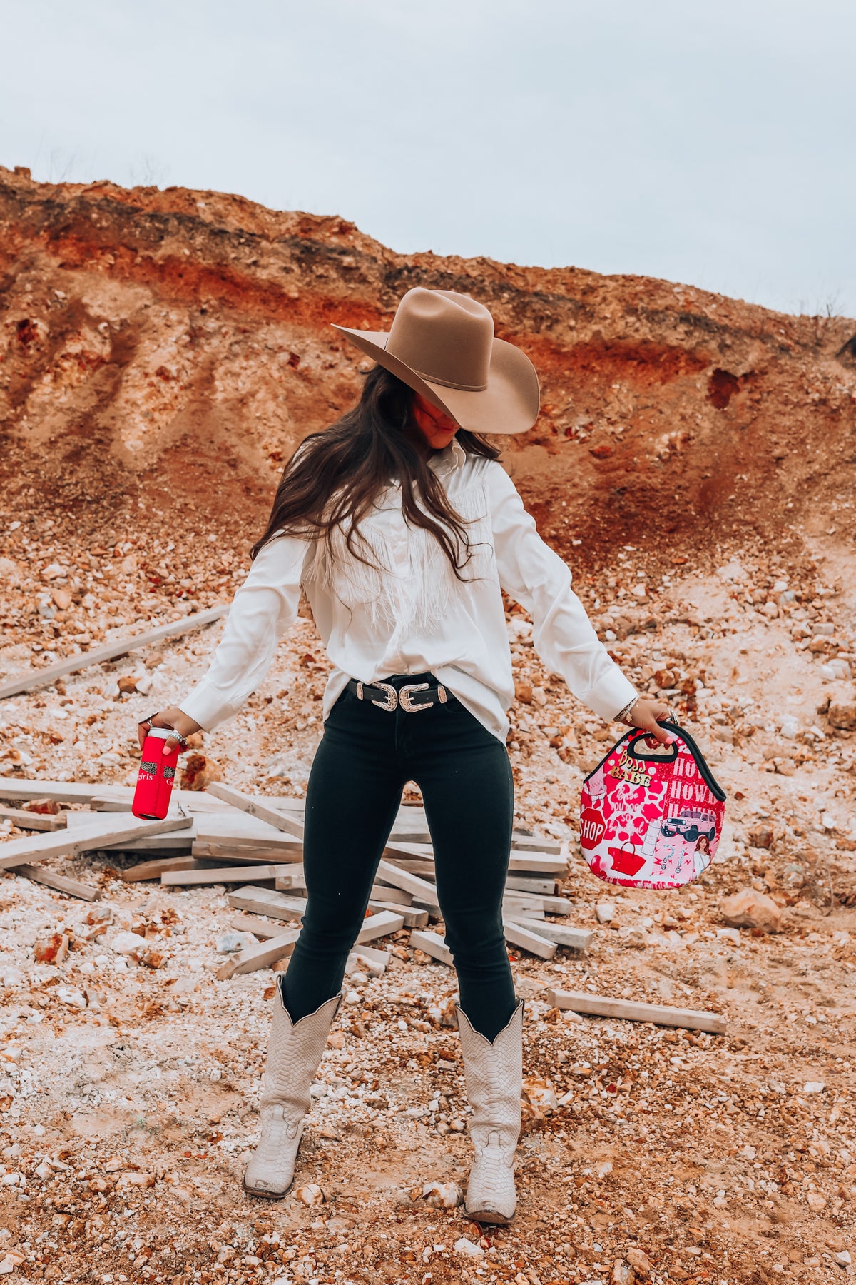 Pink Cowgirls/Cowboys Tall Coozie 2-Pack