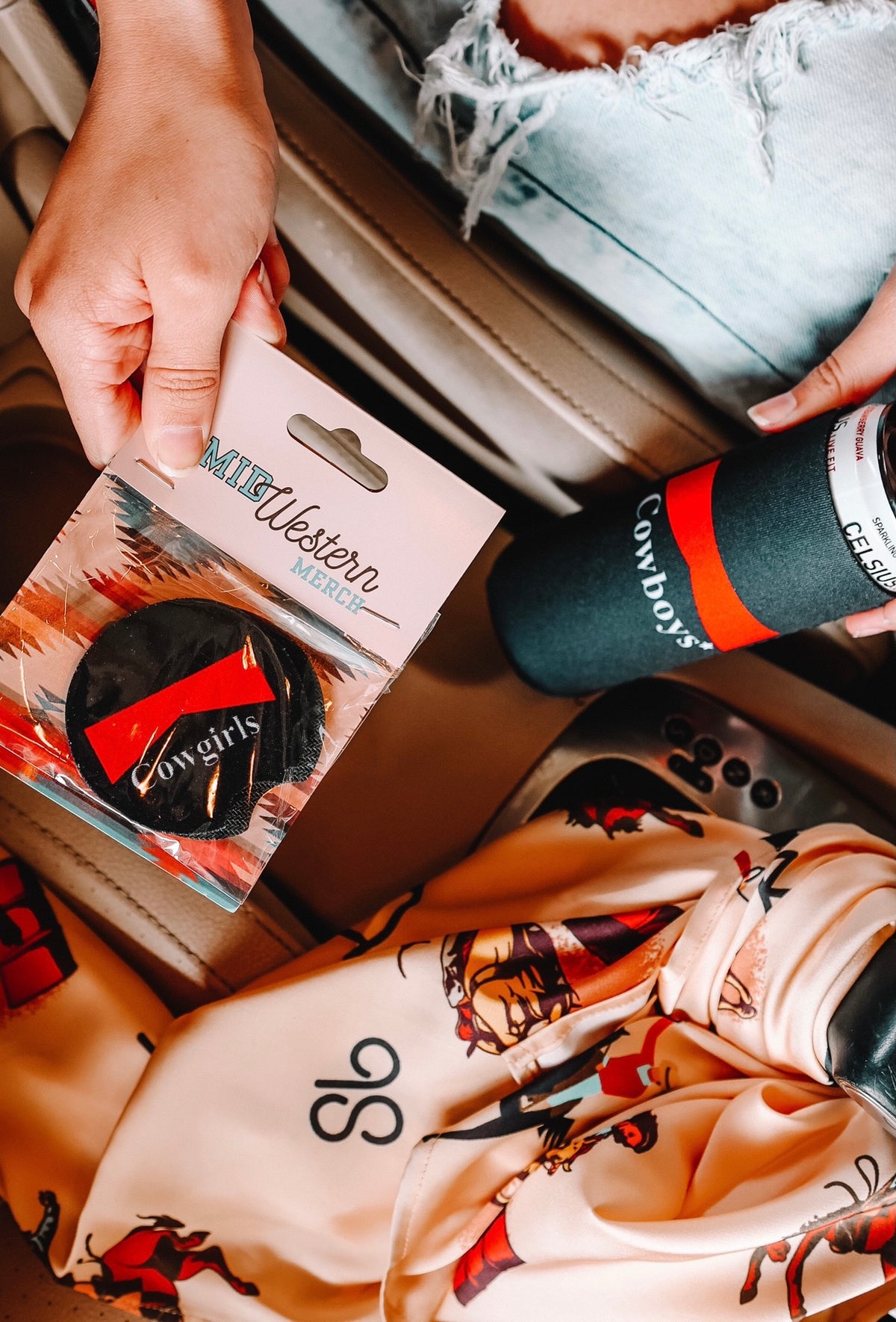 Cowboys + Cowgirls Car Coasters 2-Pack