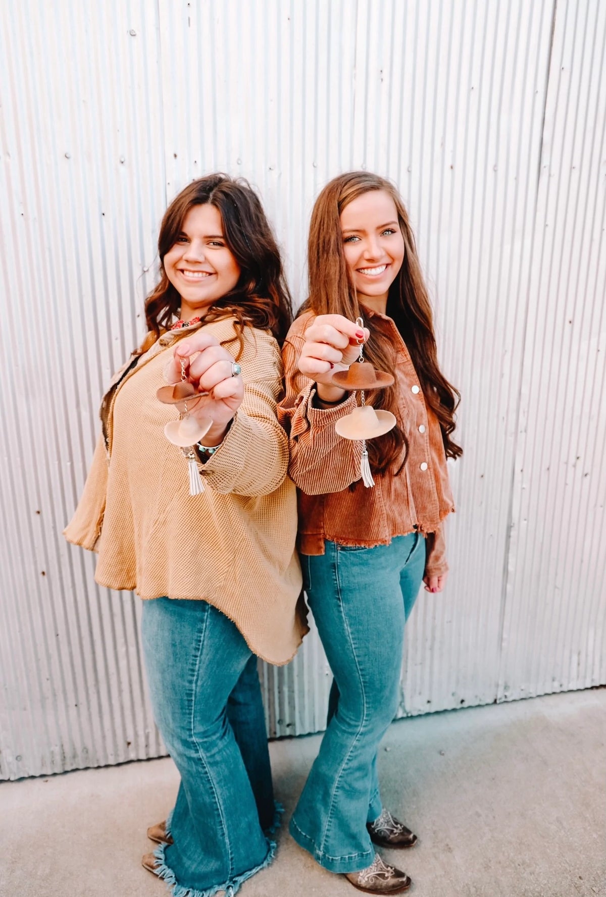 Brown &amp; Stone Cowboy Hat Rearview Mirror Charm