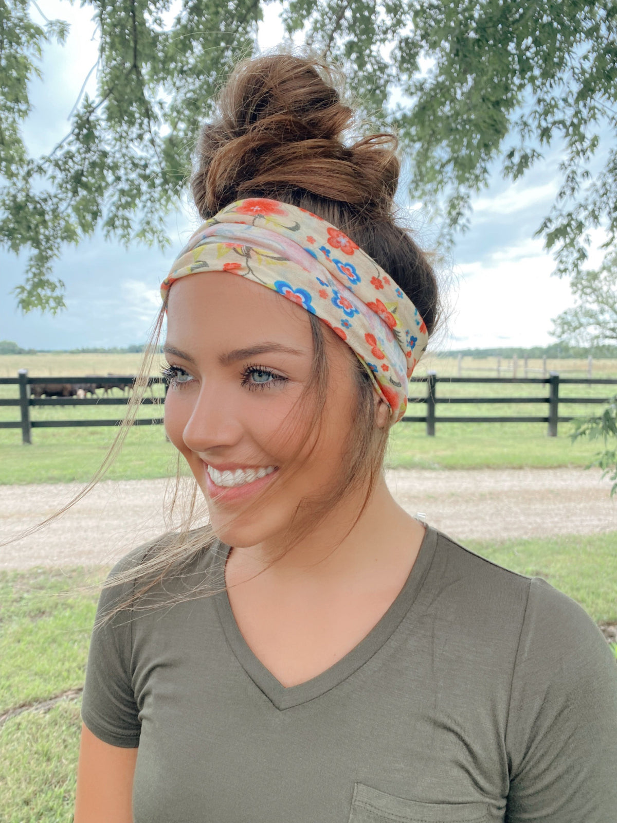 Ivory Stretchy Headwrap
