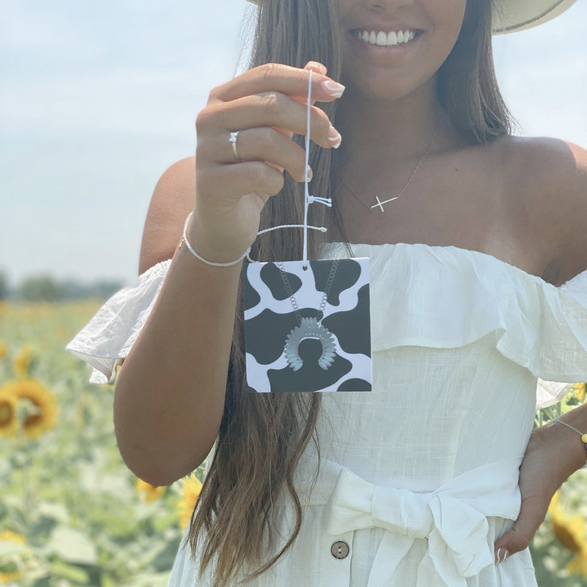 Black &amp; White Cowhide Air Freshener