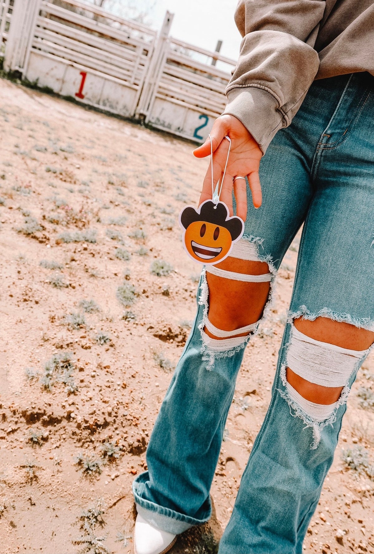 Cowboy Smiley Face Air Freshener