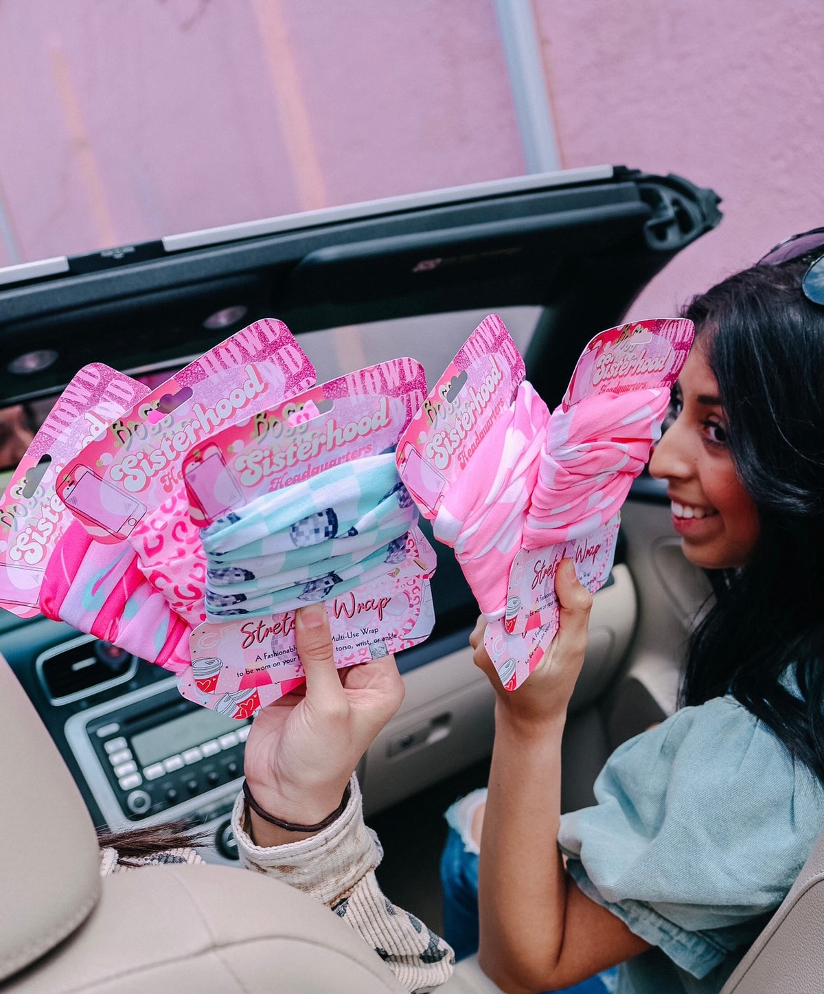 Pink Leopard Stretchy Headwrap