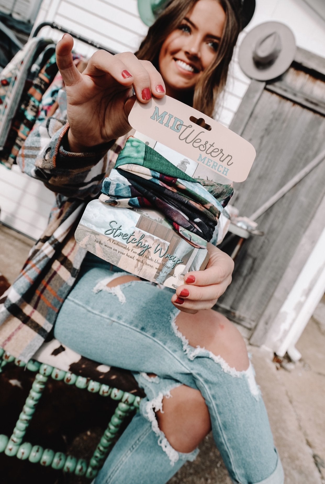 Cowboy Collage Stretchy Wrap