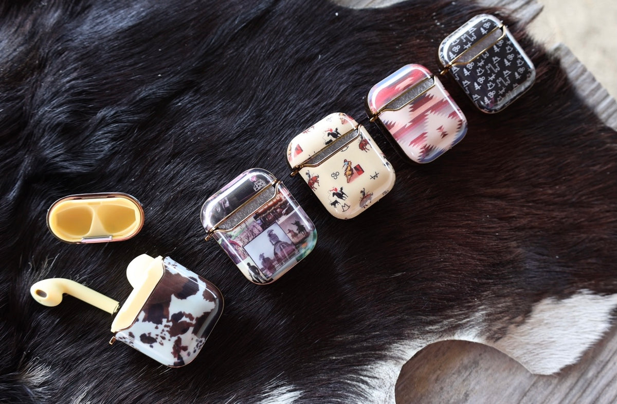 Brown Cowhide Airpod Case