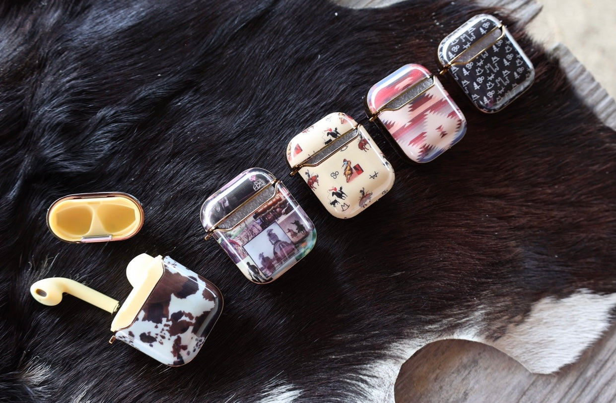 Brown Cowhide Airpod Case