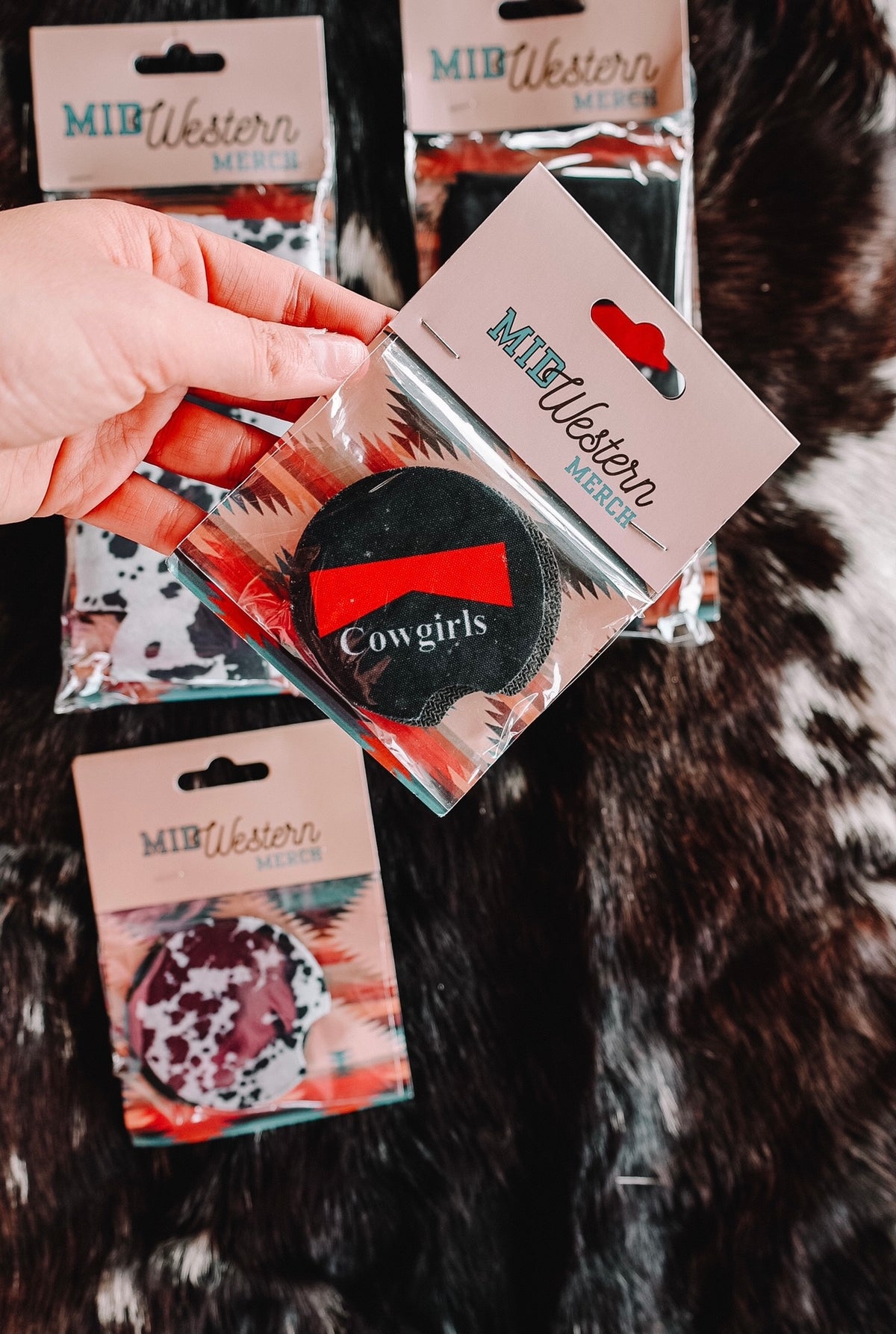 Cowboys + Cowgirls Car Coasters 2-Pack