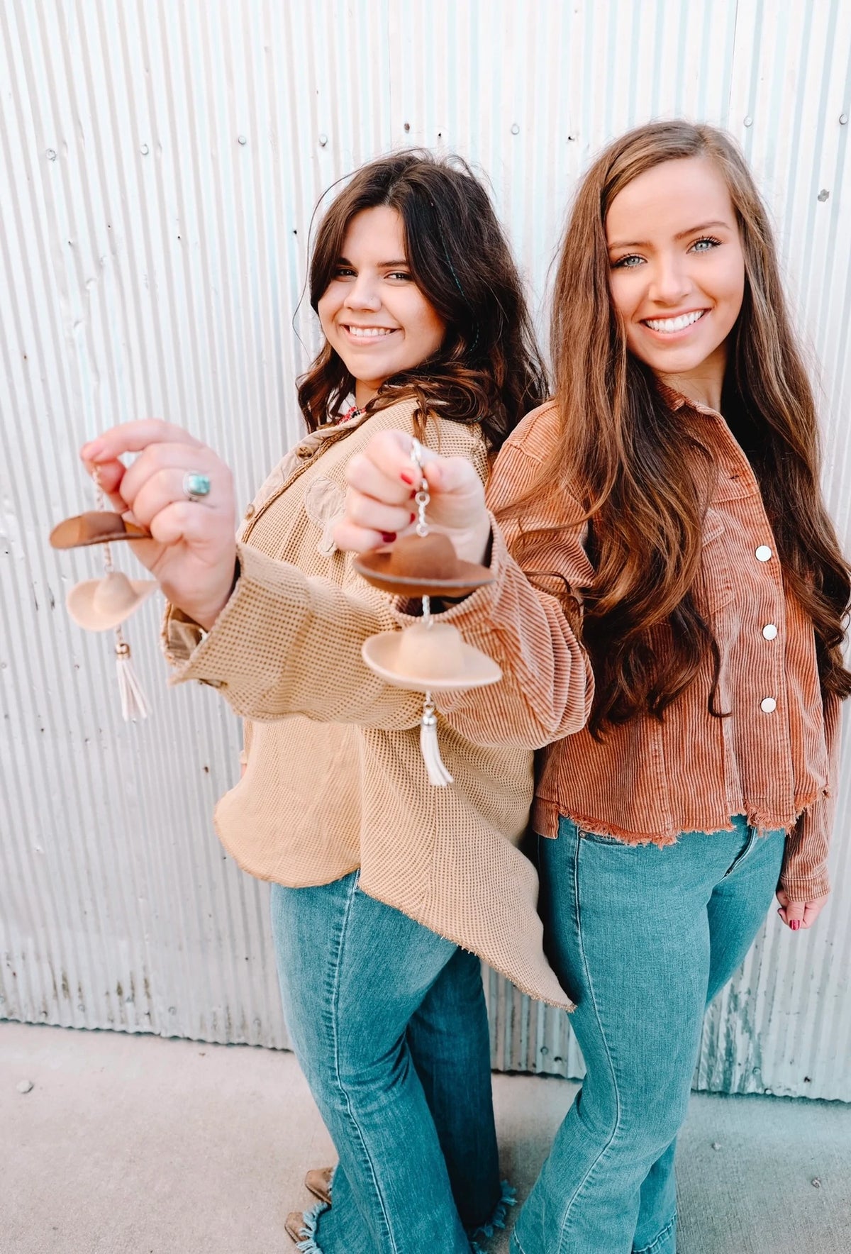 Brown &amp; Stone Cowboy Hat Rearview Mirror Charm